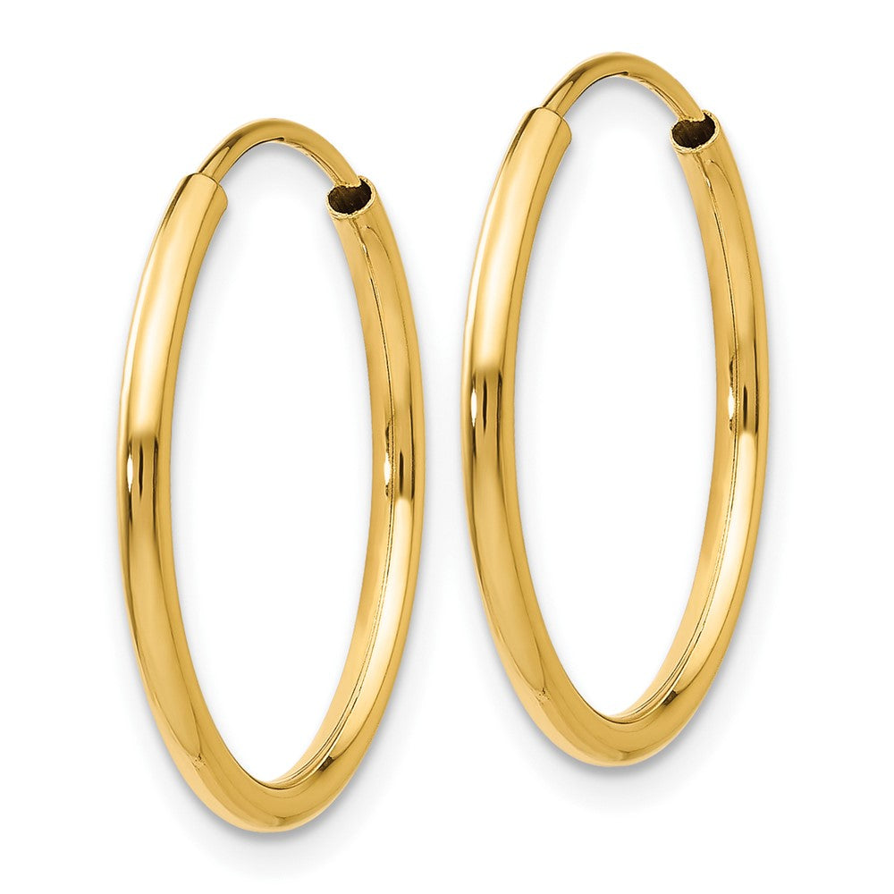10K Gelbgold 1.5mm Poliert Rund Endlos Creolen