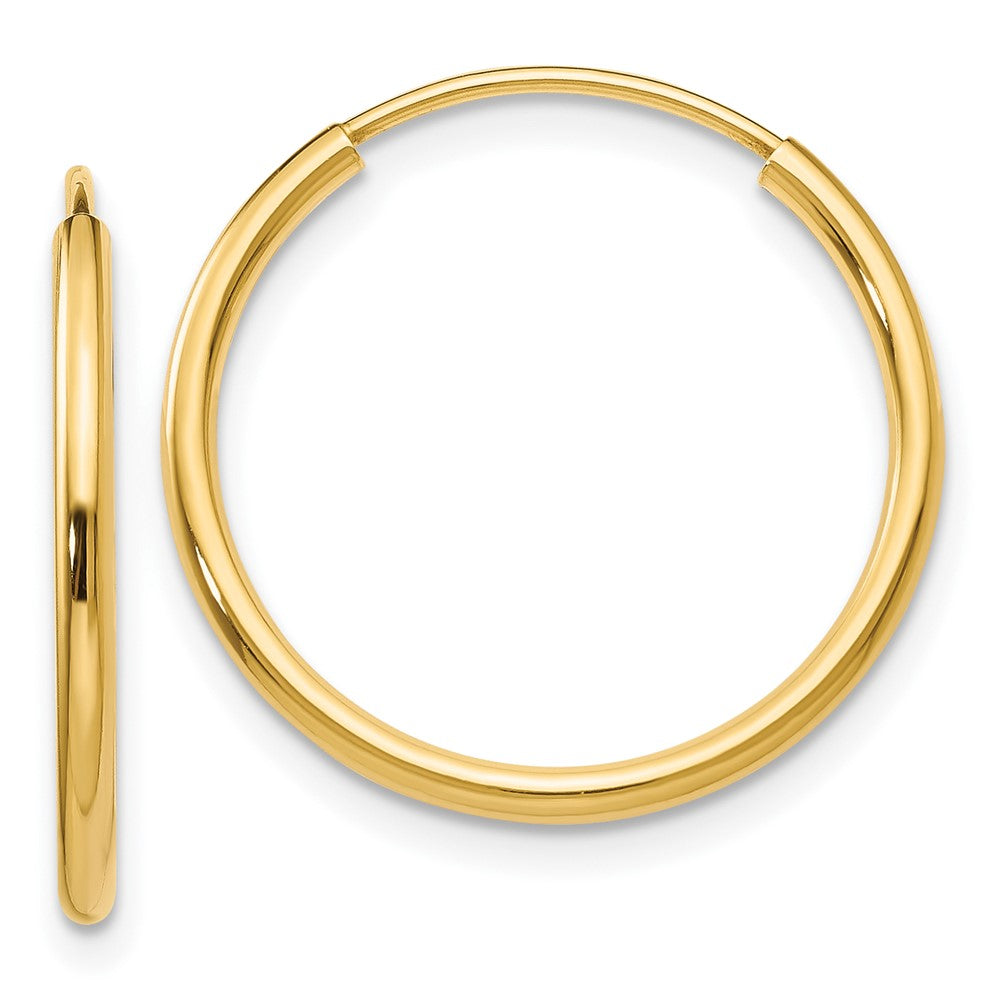 10K Gelbgold 1.5mm Poliert Rund Endlos Creolen