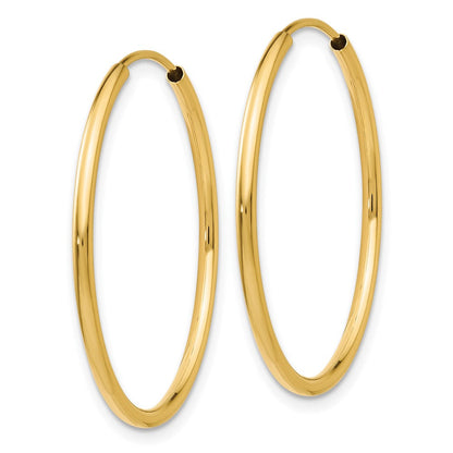 10K Gelbgold 1.5mm Poliert Rund Endlos Creolen