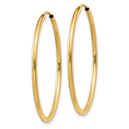 10K Gelbgold 1.5mm Poliert Rund Endlos Creolen