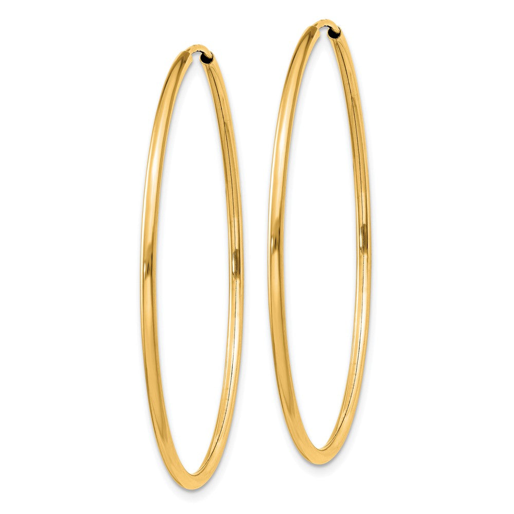 10K Gelbgold 1.5mm Poliert Rund Endlos Creolen