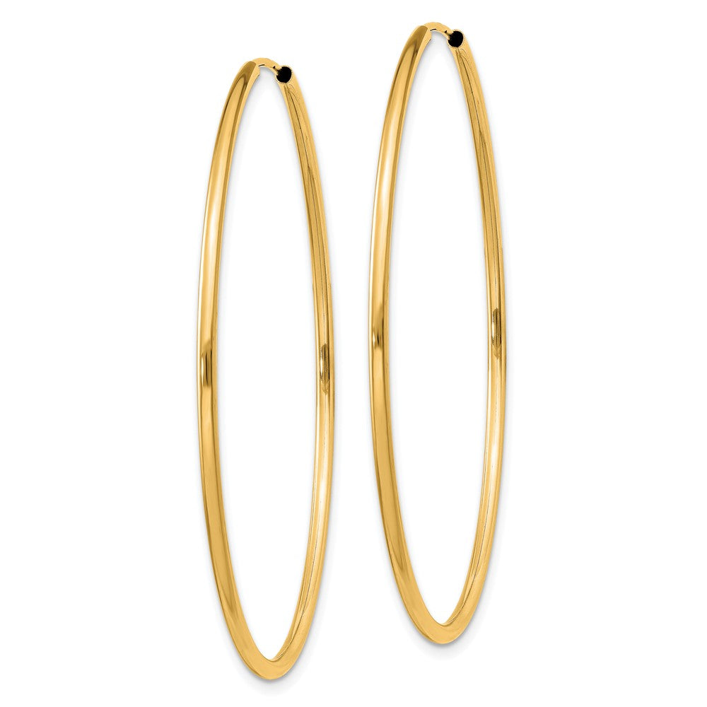 10K Gelbgold 1.5mm Poliert Rund Endlos Creolen