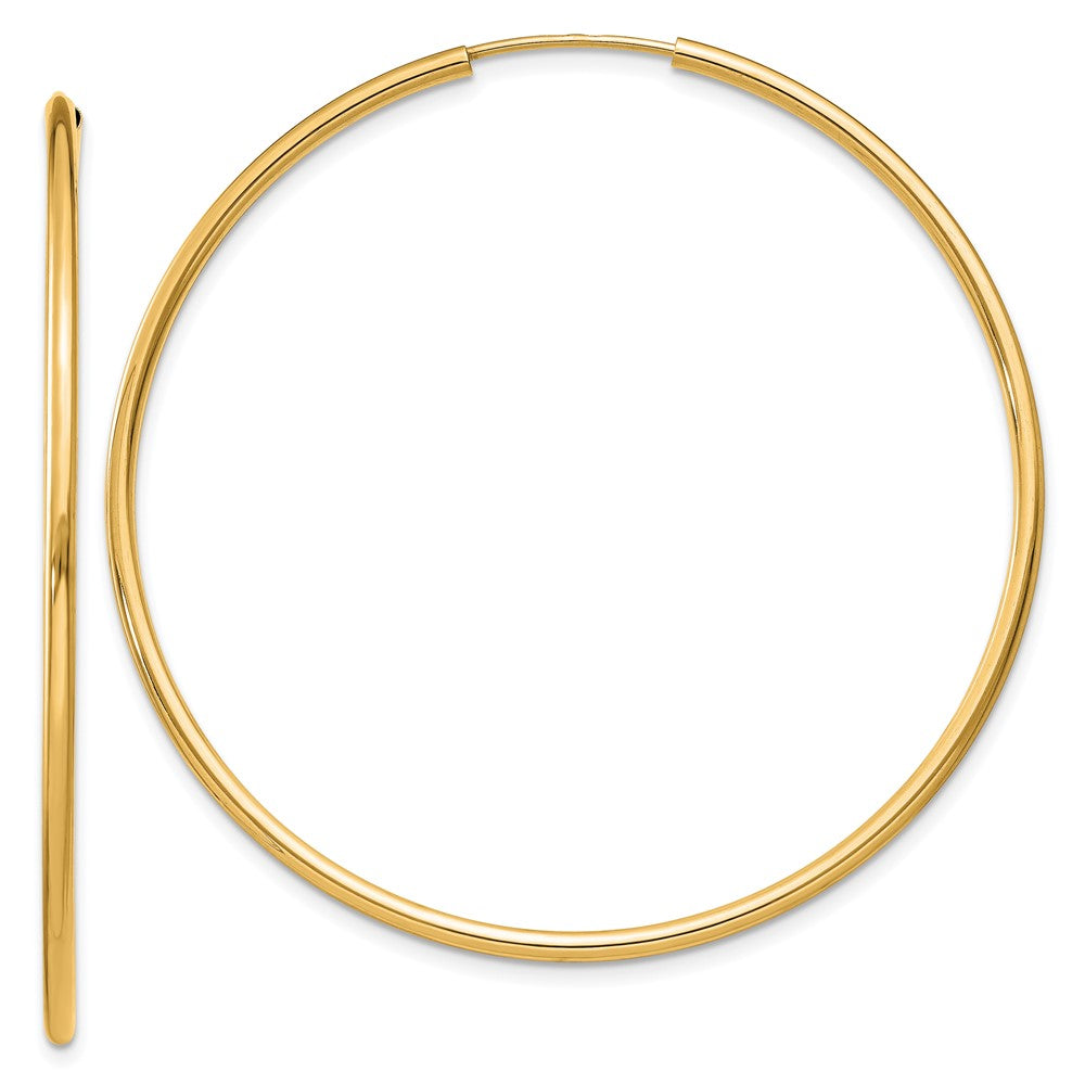 10K Gelbgold 1.5mm Poliert Rund Endlos Creolen
