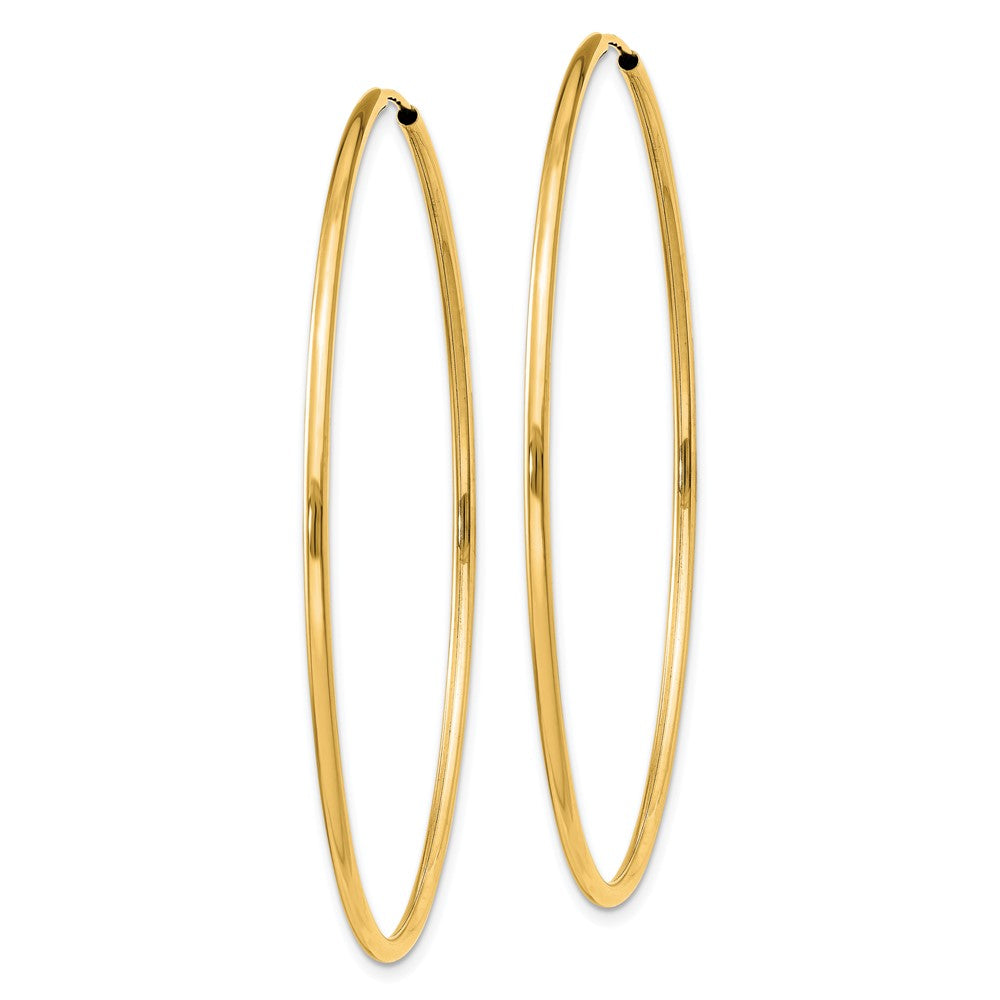10K Gelbgold 1.5mm Poliert Rund Endlos Creolen