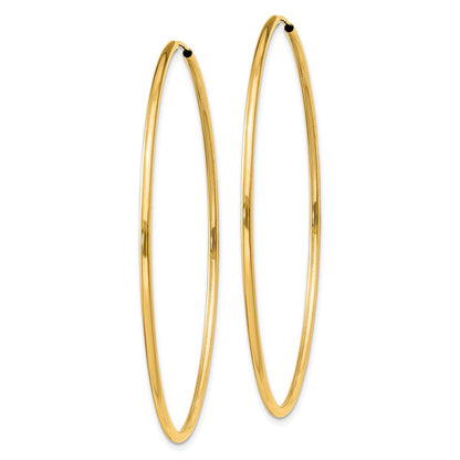 10K Gelbgold 1.5mm Poliert Rund Endlos Creolen