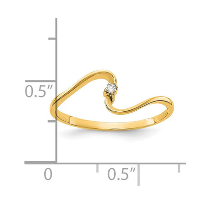 10K Gelbgold Aa Diamant Ring