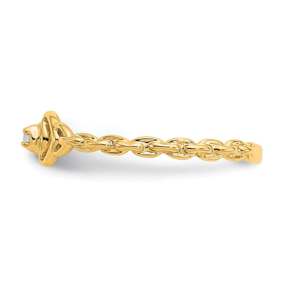 10K Gelbgold 10K Aa Diamant Herz Ring