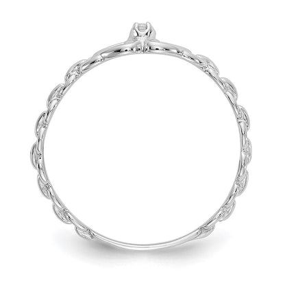 10K Weißgold 10K Aa Diamant Herz Ring