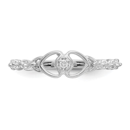 10K Weißgold 10K Aa Diamant Herz Ring