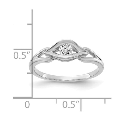 10K Weißgold 10K Poliert Aa Diamant Ring
