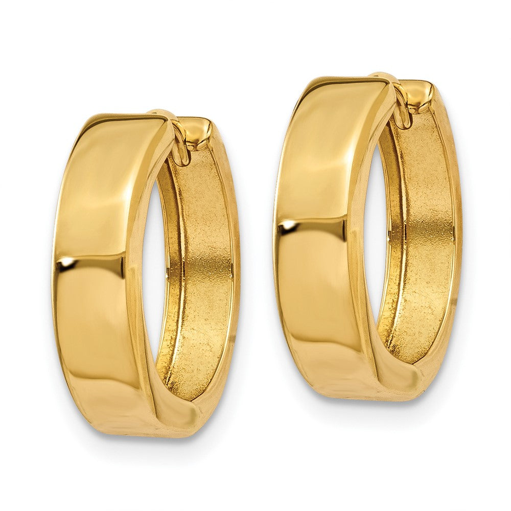10K Gelbgold Quadratisch Klappbar Creolen