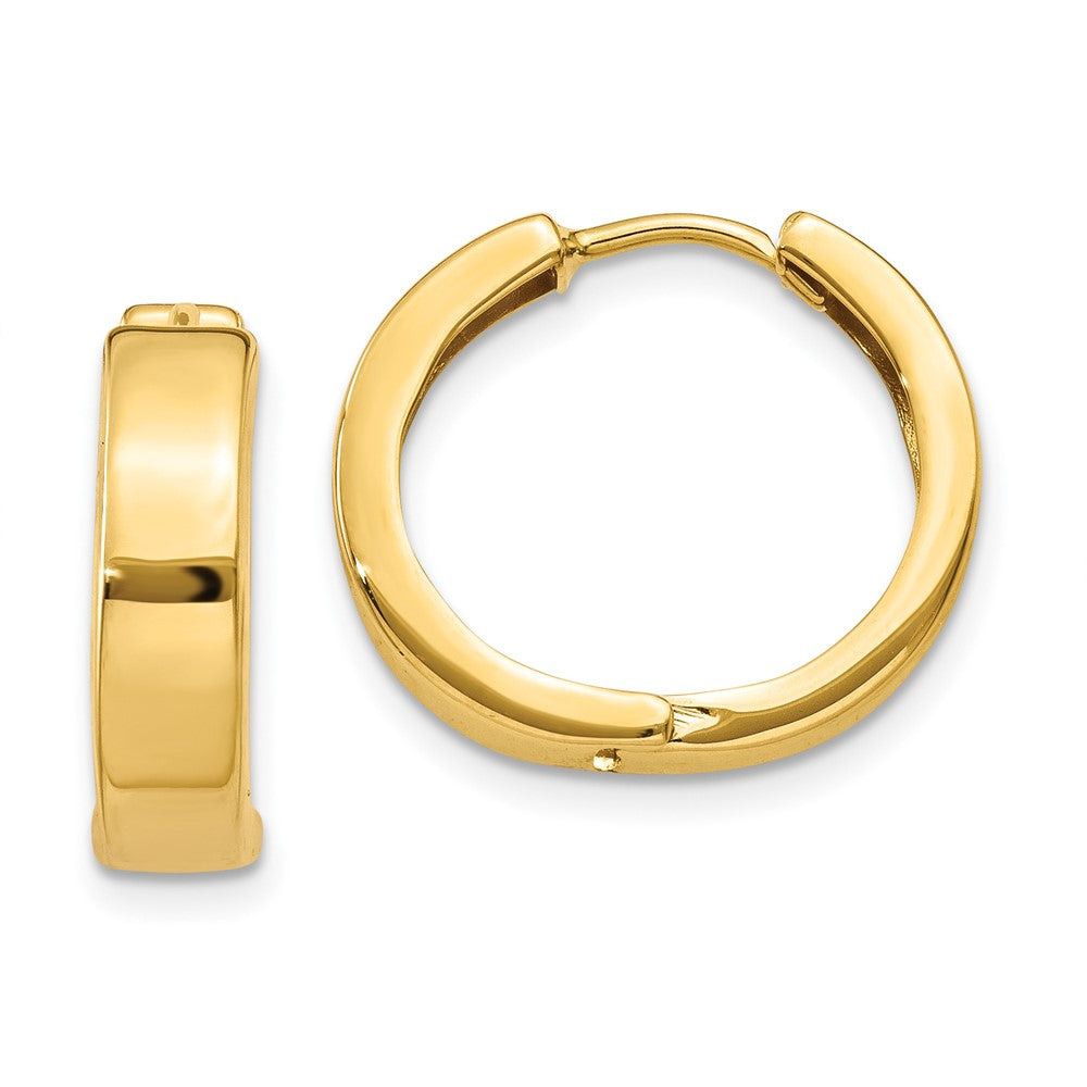 10K Gelbgold Quadratisch Klappbar Creolen