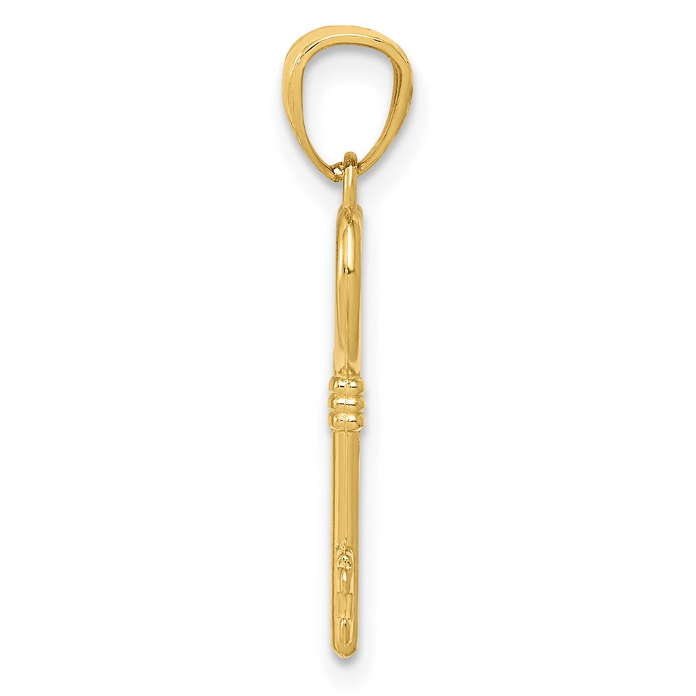 10K Gelbgold 10K Poliert Herz Key Charm