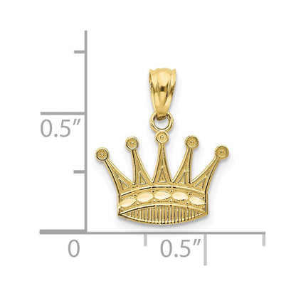 10K Gelbgold Krone Anhänger