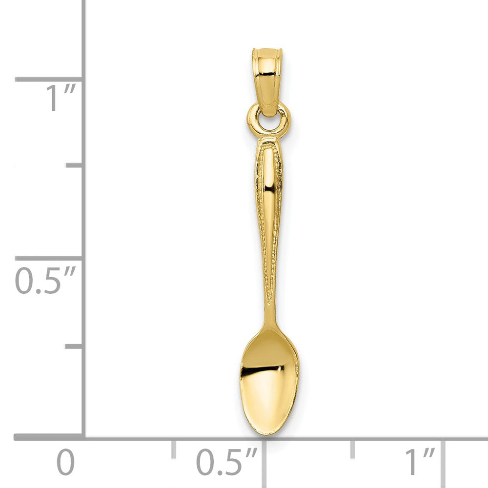 10K Gelbgold 10K 3-d Tisch Spoon Anhänger