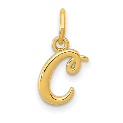 10K Gelbgold Buchstabe C Initiale Charm