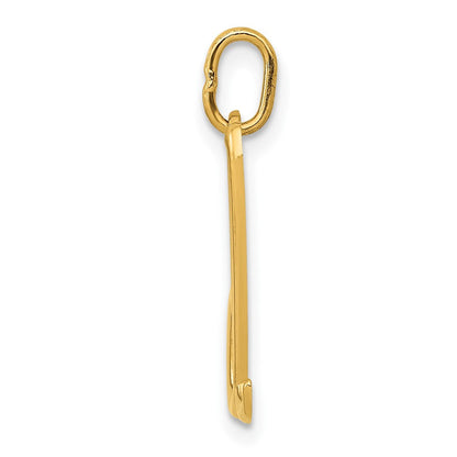 10K Gelbgold Buchstabe D Initiale Charm