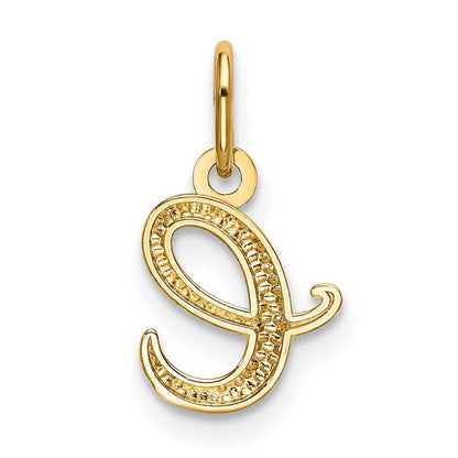 10K Gelbgold Buchstabe E Initiale Charm