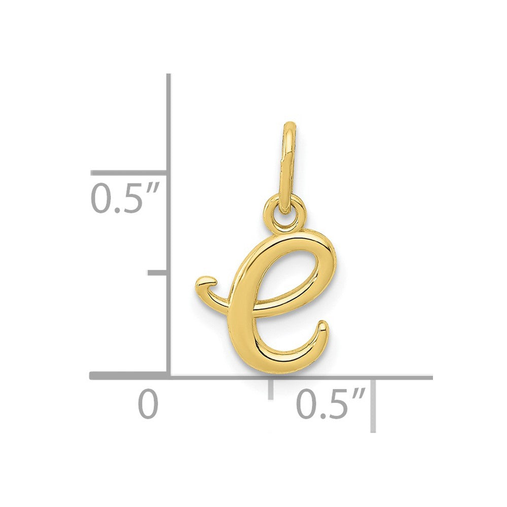 10K Gelbgold Buchstabe E Initiale Charm