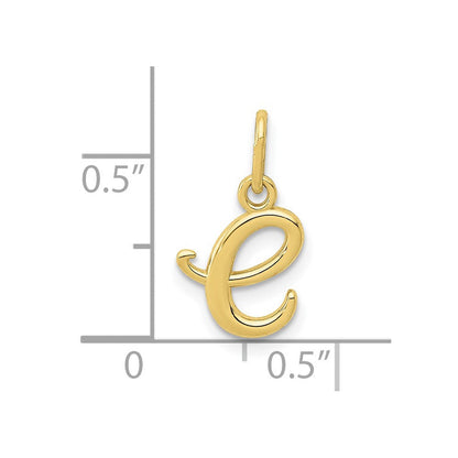 10K Gelbgold Buchstabe E Initiale Charm