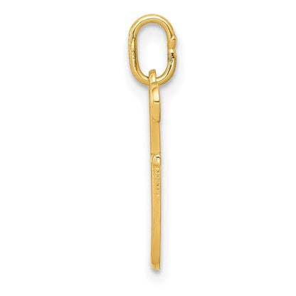 10K Gelbgold Buchstabe R Initiale Charm
