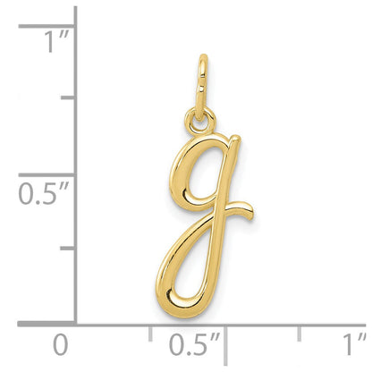 10K Gelbgold Buchstabe G Initiale Charm