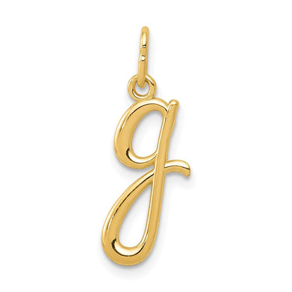 10K Gelbgold Buchstabe G Initiale Charm