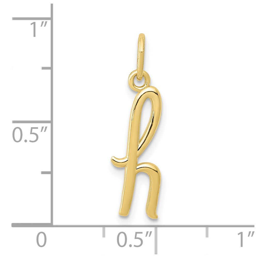 10K Gelbgold Buchstabe H Initiale Charm