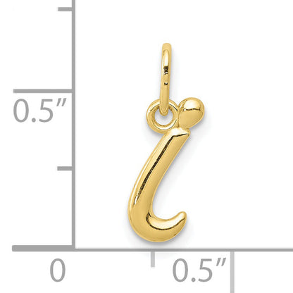 10K Gelbgold Buchstabe I Initiale Charm