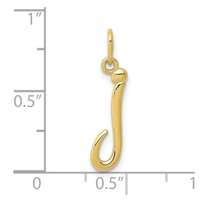 10K Gelbgold Buchstabe J Initiale Charm