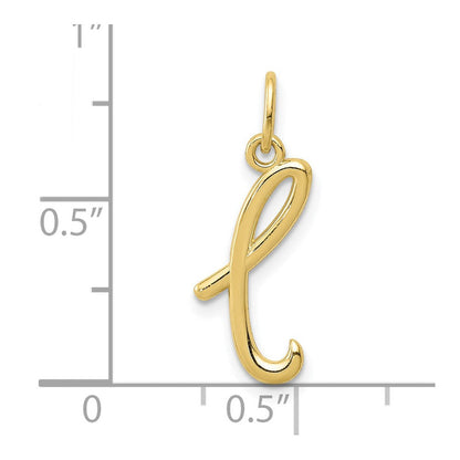 10K Gelbgold Buchstabe L Initiale Charm