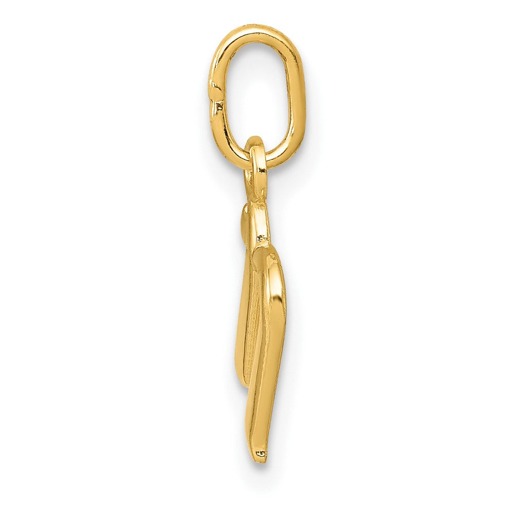 10K Gelbgold Buchstabe N Initiale Charm