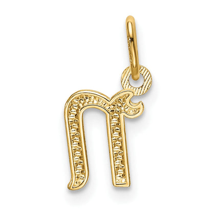 10K Gelbgold Buchstabe N Initiale Charm