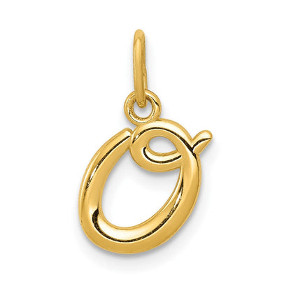 10K Gelbgold Buchstabe O Initiale Charm