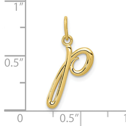 10K Gelbgold Buchstabe P Initiale Charm