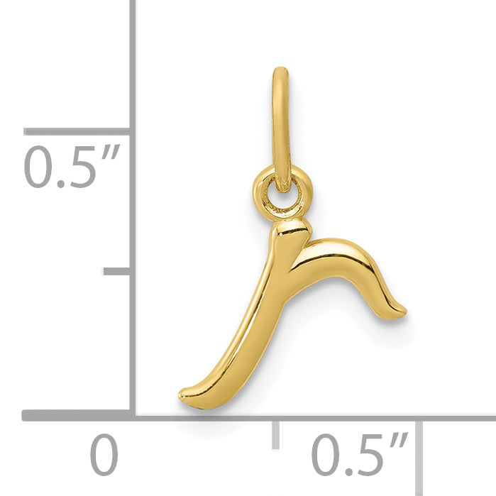 10K Gelbgold Buchstabe R Initiale Charm