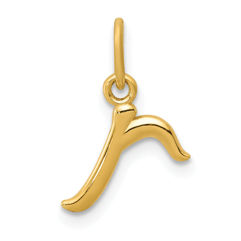 10K Gelbgold Buchstabe R Initiale Charm