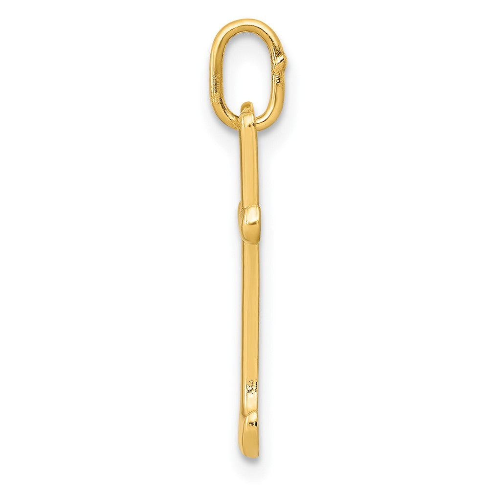 10K Gelbgold Buchstabe T Initiale Charm