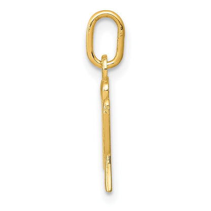 10K Gelbgold Buchstabe U Initiale Charm