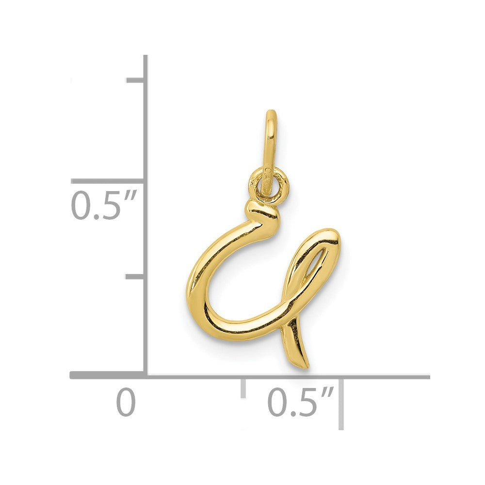 10K Gelbgold Buchstabe U Initiale Charm