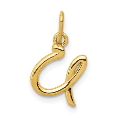10K Gelbgold Buchstabe U Initiale Charm