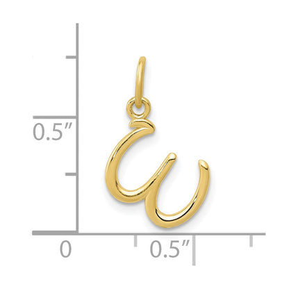 10K Gelbgold Buchstabe W Initiale Charm
