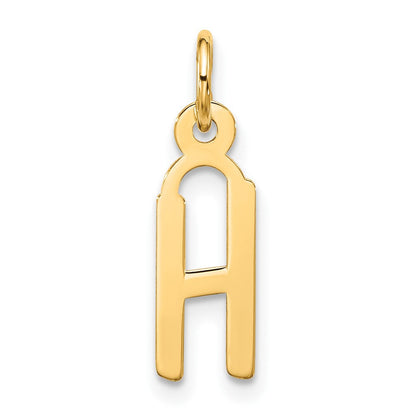 10K Gelbgold Groß Schräg Block Initiale H Charm