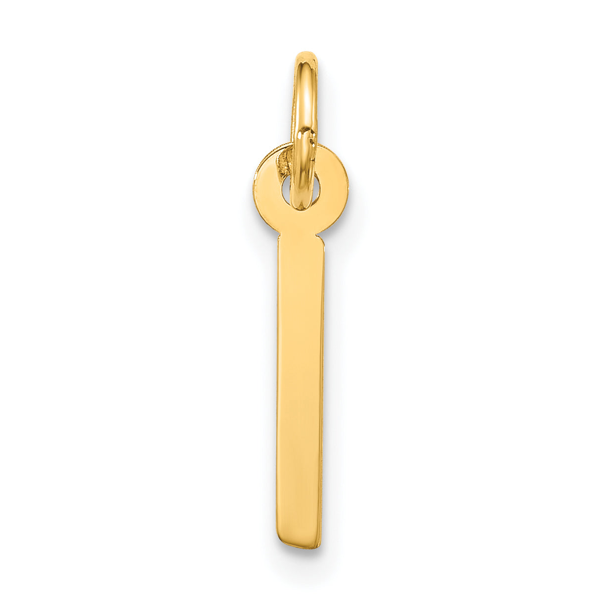 10K Gelbgold Groß Schräg Block Initiale I Charm