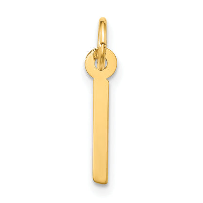 10K Gelbgold Groß Schräg Block Initiale I Charm