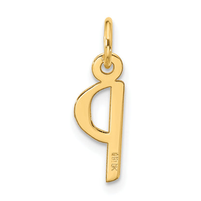 10K Gelbgold Groß Schräg Block Initiale P Charm