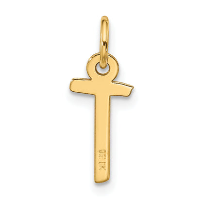 10K Gelbgold Groß Schräg Block Initiale T Charm