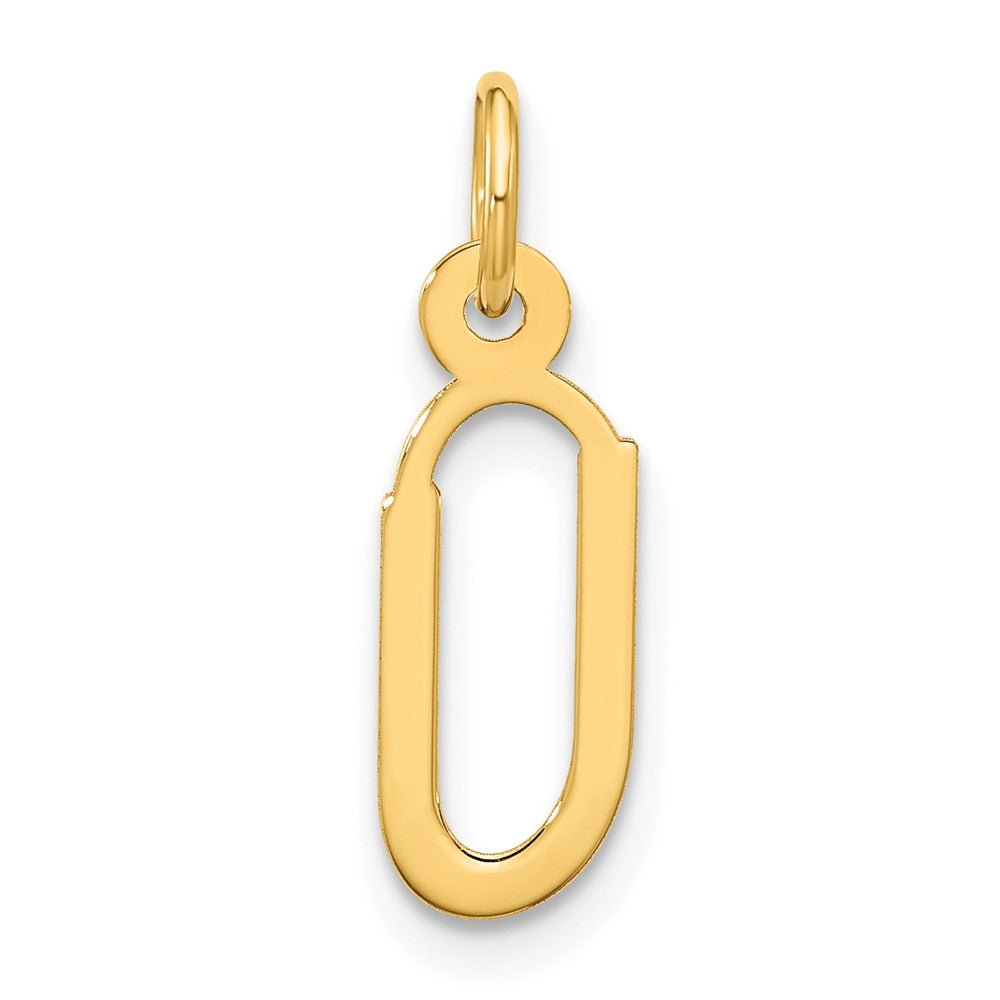 10K Gelbgold Groß Schräg Block Initiale U Charm