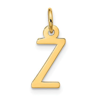 10K Gelbgold Groß Schräg Block Initiale Z Charm