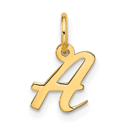 10K Gelbgold Klein Schreibschrift Initiale A Charm